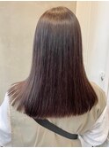 ツヤ髪×ミディアム×ナチュラルストレート