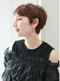 40代50代小顔黒髪ネビージュボブルフワンレンショート