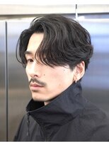 原宿フェザーパーマニュアンスパーマ波巻きパーマセンターパート