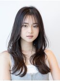 20代30代かわいい/顔まわりレイヤー/前髪/アンブレラカラー