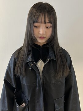 ニコフクオカヘアーメイク(NIKO Fukuoka Hair Make) [NIKO]オリーブグレージュ/顔周りレイヤー/ロングヘア