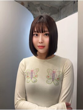 エン 亀岡大井店(en) タッセルボブ × ショコラブラウン