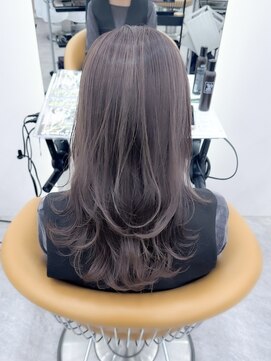 ロンド ブランシュ 錦糸町北口(Lond blanche) ミニウルフチェリーブラウンブリーチなしレイヤー韓国前髪