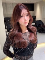 ロンドメリア 天神大名店(Lond Melia) ★丸型逆三角ホワイトグレージュデジタルパーマチェリーブラウン