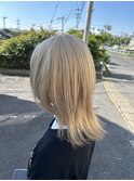 ウルフカット×ミルクティ