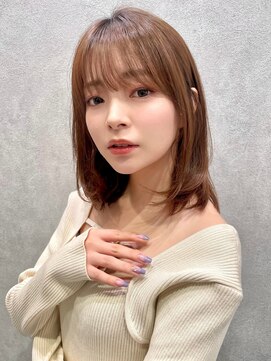 アッシュ 中野店(Ash) イメチェン/似合わせカット/フルバング／レッドブラウン/中野