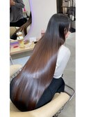 地毛風ストレート×艶髪ロング
