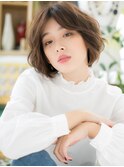 小顔センターパート外国人風ミニボブパーマc7上尾20代30代40代