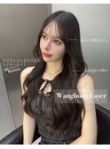 黒髪/オリーブグレー/小顔/ココアベージュ/髪質改善/縮毛矯正