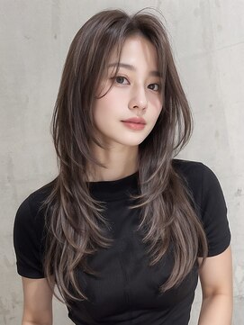 リットバイウェイズ(Lit by WAYS) レイヤーカット/ハッシュカット/透明感グレージュ