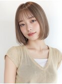 ショートボブ/ミルクティーベージュ/ハイトーンカラーp戸田公園