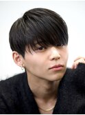 韓国マッシュセンターパートツーブロックフェザーパーマシャドウ