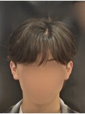シースルーセンターパートストレートセンターパート韓国ヘア