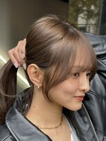 AMATELAS S 新宿/髪質改善/縮毛矯正/カラー/レイヤーカット【8/31 NEWOPEN（予定）】&nbsp;AMATELAS/結んでも可愛い盛れる顔まわりカット/ミルクティー