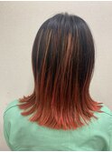 切りっぱなしオレンジヘアー