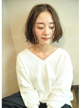 カフネ(CAFUNE) ボブ ベージュ×パーマ