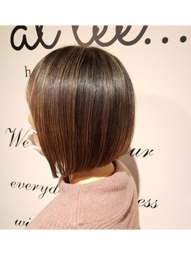 アットティー 金沢文庫(at tee...) ぱつっとボブ×ハイライトカラー☆