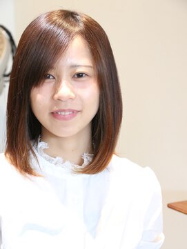 ポンテ 那珂川店(ponte) 【アキ☆ナチュラルストレートお姫様プチロックボブスタイル】