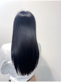 【chico hair 寺田町】髪質改善/ブルーブラック/暗髪/縮毛矯正