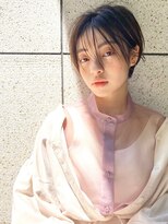 フォト 新宿(foto)&nbsp;グレーベージュ前髪パーマレイヤーカットダブルカラー髪質改善