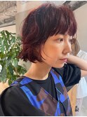 レッドボブニュアンスパーマ