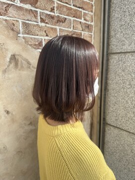 アイニティ 少路(Inity) ピンクブラウンカラー×レイヤーカット