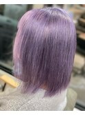 ラベンダーアッシュ×ショートボブ