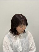 *韓国ボブ/大人可愛い/くびれボブ/ピンクブラウン