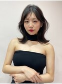 韓国風/外ハネ/ボブレイヤー/20代/10代/菱形ミディアム