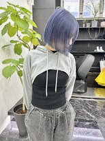 チュダック(ChuDuck)&nbsp;韓国風《ネイビブルー》ハイトーン/ケアブリーチ/ダブルカラー