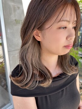 美容室 ビ フェスカ(B FESCA) イヤリングカラー/ベージュ/30代40代20代/寒色ベージュ