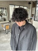 シャドウパーマ 刈り上げマッシュ