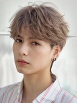 オーシャントーキョー サニー 原宿(OCEAN TOKYO Sunny)&nbsp;フェザーパーマセンターパートハイトーンカラー刈り上げマッシュ