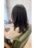 ミディアムレイヤー☆20代30代40代グレージュ大人かわいい