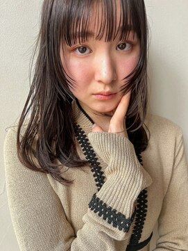 シュプール(SPUR) 暗髪グレージュ透明感艶カラー×大人可愛い小顔姫カット20代30代