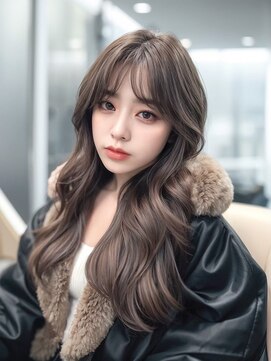 ヘアサロン エフ 渋谷(F) #ハイライト#グレージュ#韓国風