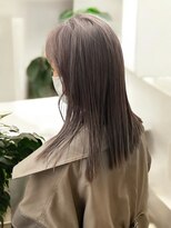 シエル バイ ケンジ 登戸 生田(CIEL by KENJE)&nbsp;ブラウンベージュ/ダブルカラー/切りっぱなしミディアム10代20代