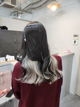 シェイロ(Cielro) ブラック×ホワイト/ケアブリーチ/インナーカラー☆suzu☆