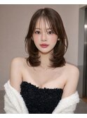 韓国風/インナーカラー/縮毛矯正髪質改善/顔まわり/レイヤー
