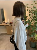 ラインカット&オリーブグレージュ&髪質改善トリートメント