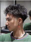 MEN'S/スパイキーショート×ピンパーマ/テーパーフェード
