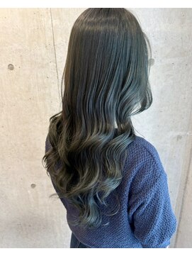 ロッカヘアエジェ(ROCCA hair eje.) ダークパープルアッシュグレー×リッチカールロング