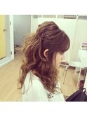 ナチュラルハーフアップ