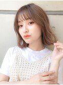 柔らかピンクアッシュミディ☆relian表参道☆