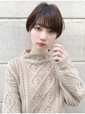 ショートボブ髪型【30代40代50代】ストレートパーマ黒髪