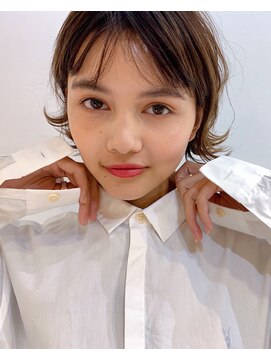 グッデイ ヘアー(GOOD DAY HAIR) ミニボブ 毛先パーマ　黒髪 シアーグレージュ　フレンチボブ