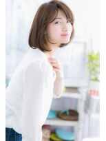 ヘアアンドビューティー ミック(Hair & Beauty miq)&nbsp;伸ばしかけにも◎ナチュラルストレート前下がりボブa