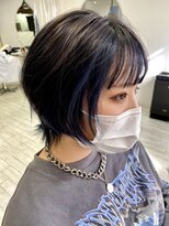 ビードロ 吉祥寺店(vi dro)&nbsp;【お客様スタイル】ウルフカット×インナーネイビー