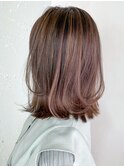 ライト3Dハイライト_フェミニンロングダークアッシュ_ba309361
