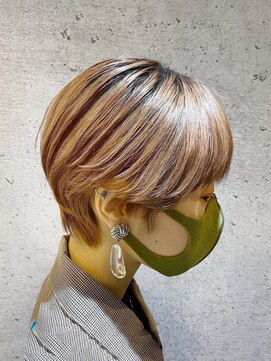 ブロッサム 東久留米店(Blossom) ミルクティーカラー/前髪/ジェシカライツ/ショートボブ/東久留米